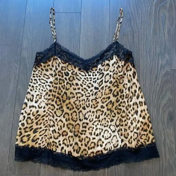 ZARA Leopard Print Lace Trimmed Cami - Picture 12 of 12